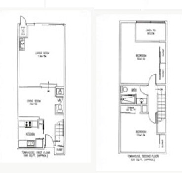 1 Bed, 1 Bath Model floor plan